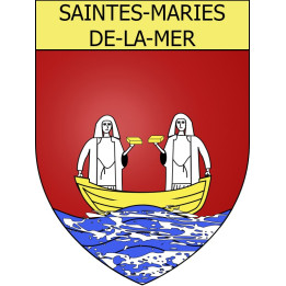 Saintes-Maries-de-la-Mer Sticker wappen, gelsenkirchen, augsburg, klebender aufkleber