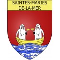 Pegatinas escudo de armas de Saintes-Maries-de-la-Mer adhesivo de la etiqueta engomada