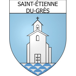 Stickers coat of arms Saint-étienne-du-Grès adhesive sticker