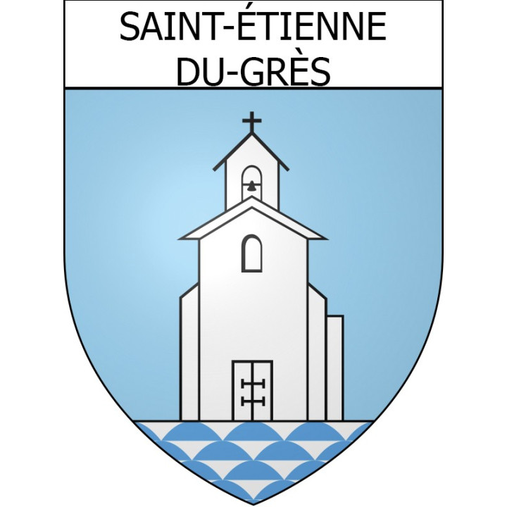 Saint-étienne-du-Grès Sticker wappen, gelsenkirchen, augsburg, klebender aufkleber