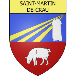 Pegatinas escudo de armas de Saint-Martin-de-Crau adhesivo de la etiqueta engomada