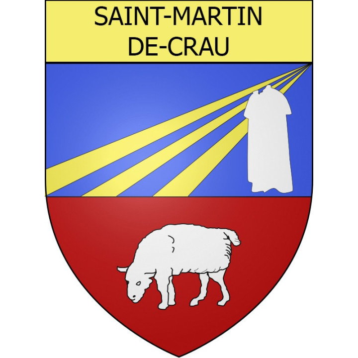 Pegatinas escudo de armas de Saint-Martin-de-Crau adhesivo de la etiqueta engomada