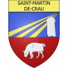 Pegatinas escudo de armas de Saint-Martin-de-Crau adhesivo de la etiqueta engomada
