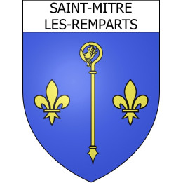 Saint-Mitre-les-Remparts 13 ville Stickers blason autocollant adhésif