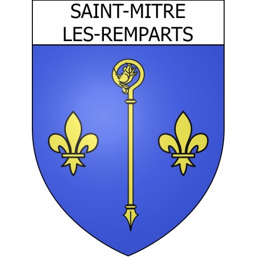 Saint-Mitre-les-Remparts 13 ville Stickers blason autocollant adhésif
