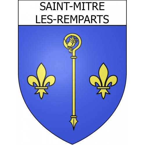 Stickers coat of arms Saint-Mitre-les-Remparts adhesive sticker