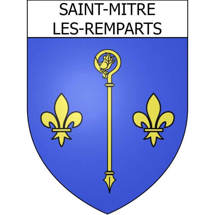 Saint-Mitre-les-Remparts Sticker wappen, gelsenkirchen, augsburg, klebender aufkleber