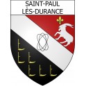 Pegatinas escudo de armas de Saint-Paul-lès-Durance adhesivo de la etiqueta engomada
