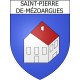Pegatinas escudo de armas de Saint-Pierre-de-Mézoargues adhesivo de la etiqueta engomada
