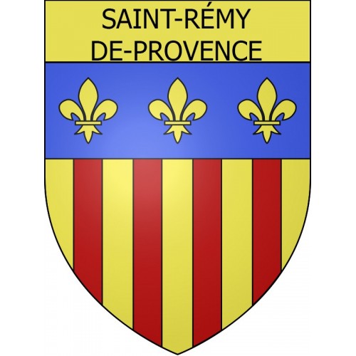 Pegatinas escudo de armas de Saint-Rémy-de-Provence adhesivo de la etiqueta engomada
