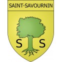 Pegatinas escudo de armas de Saint-Savournin adhesivo de la etiqueta engomada