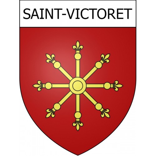 Pegatinas escudo de armas de Saint-Victoret adhesivo de la etiqueta engomada
