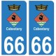 66 Cabestany blason autocollant plaque ville