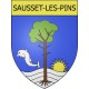 Pegatinas escudo de armas de Sausset-les-Pins adhesivo de la etiqueta engomada