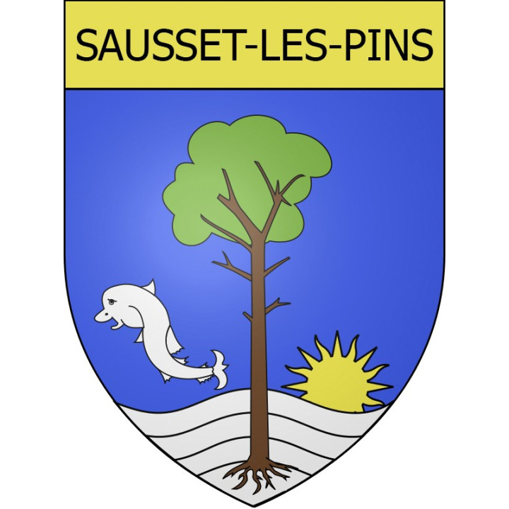 Sausset-les-Pins 13 ville Stickers blason autocollant adhésif