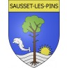 Pegatinas escudo de armas de Sausset-les-Pins adhesivo de la etiqueta engomada