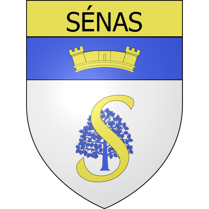 Sénas 13 ville Stickers blason autocollant adhésif