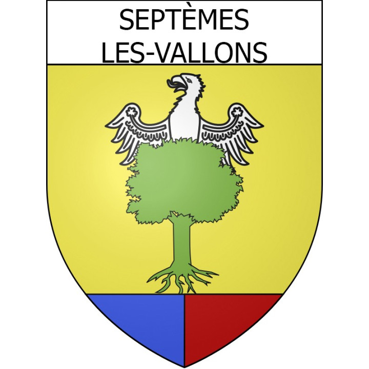 Pegatinas escudo de armas de Septèmes-les-Vallons adhesivo de la etiqueta engomada