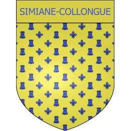 Pegatinas escudo de armas de Simiane-Collongue adhesivo de la etiqueta engomada