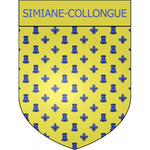 Simiane-Collongue 13 ville Stickers blason autocollant adhésif