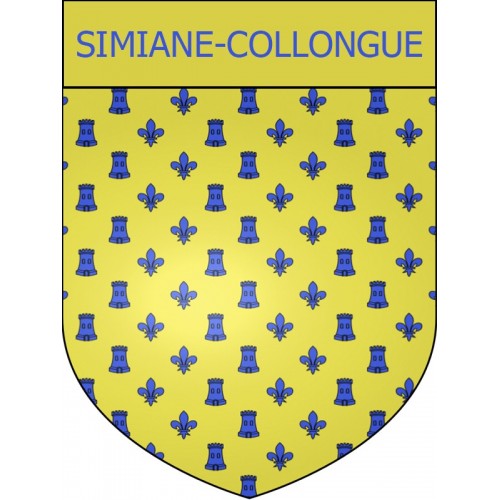 Simiane-Collongue Sticker wappen, gelsenkirchen, augsburg, klebender aufkleber