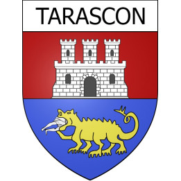 Pegatinas escudo de armas de Tarascon adhesivo de la etiqueta engomada