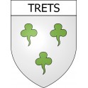 Pegatinas escudo de armas de Trets adhesivo de la etiqueta engomada