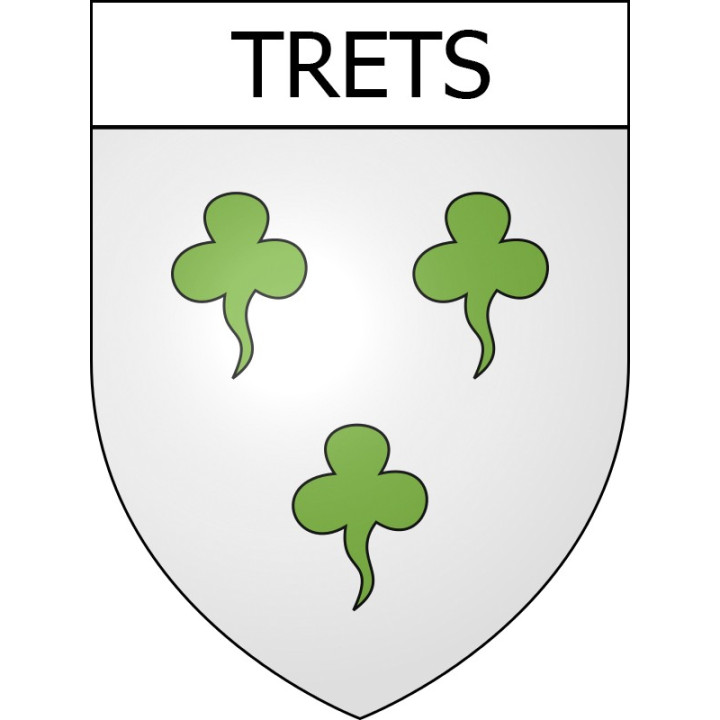 Pegatinas escudo de armas de Trets adhesivo de la etiqueta engomada