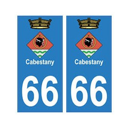 66 Cabestany blason autocollant plaque ville