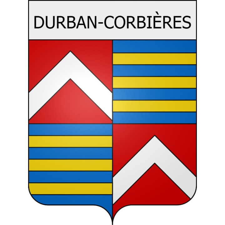 Pegatinas escudo de armas de Belcaire adhesivo de la etiqueta engomada