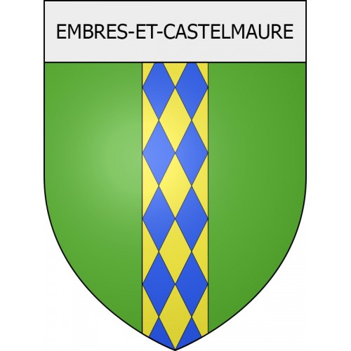 Embres-et-Castelmaure 11 ville Stickers blason autocollant adhésif