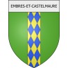 Embres-et-Castelmaure 11 ville Stickers blason autocollant adhésif