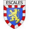 Pegatinas escudo de armas de Belcaire adhesivo de la etiqueta engomada