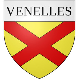 Pegatinas escudo de armas de Venelles adhesivo de la etiqueta engomada