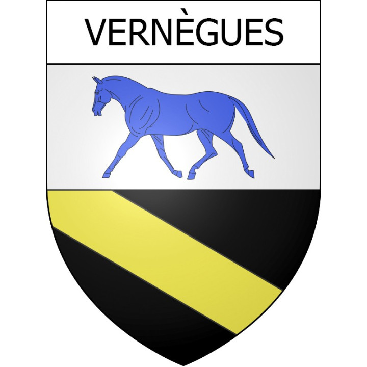 Pegatinas escudo de armas de Vernègues adhesivo de la etiqueta engomada