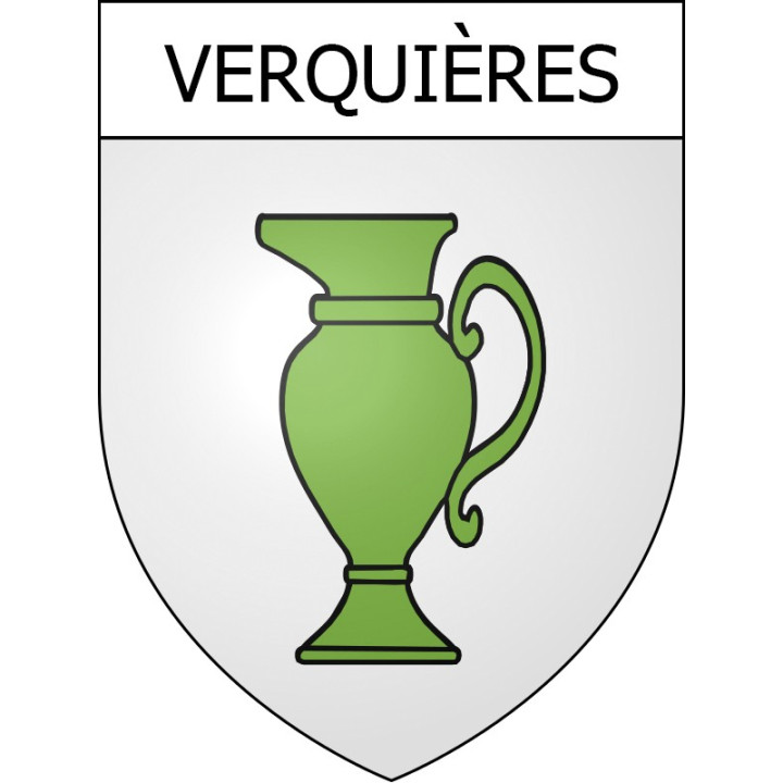 Verquières 13 ville Stickers blason autocollant adhésif