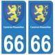 66 Canet-en-Roussillon blason autocollant plaque ville