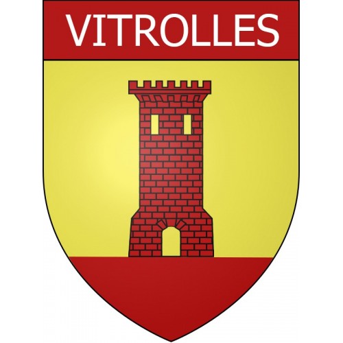 Vitrolles 13 ville Stickers blason autocollant adhésif