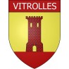 Pegatinas escudo de armas de Vitrolles adhesivo de la etiqueta engomada