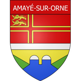 Pegatinas escudo de armas de Amayé-sur-Orne adhesivo de la etiqueta engomada
