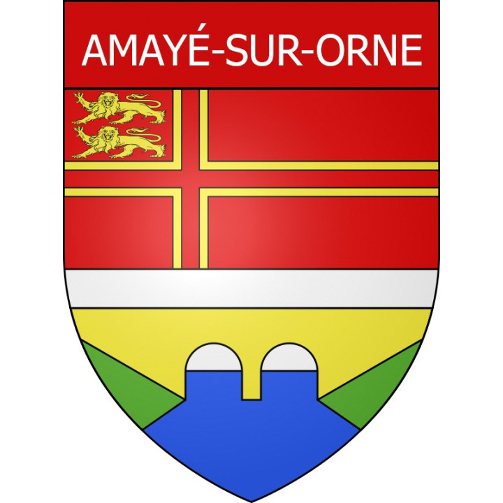 Pegatinas escudo de armas de Amayé-sur-Orne adhesivo de la etiqueta engomada