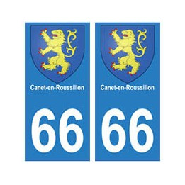 66 Canet-en-Roussillon blason autocollant plaque ville
