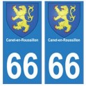 66 Canet-en-Roussillon blason autocollant plaque ville