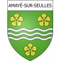 Pegatinas escudo de armas de Amayé-sur-Seulles adhesivo de la etiqueta engomada