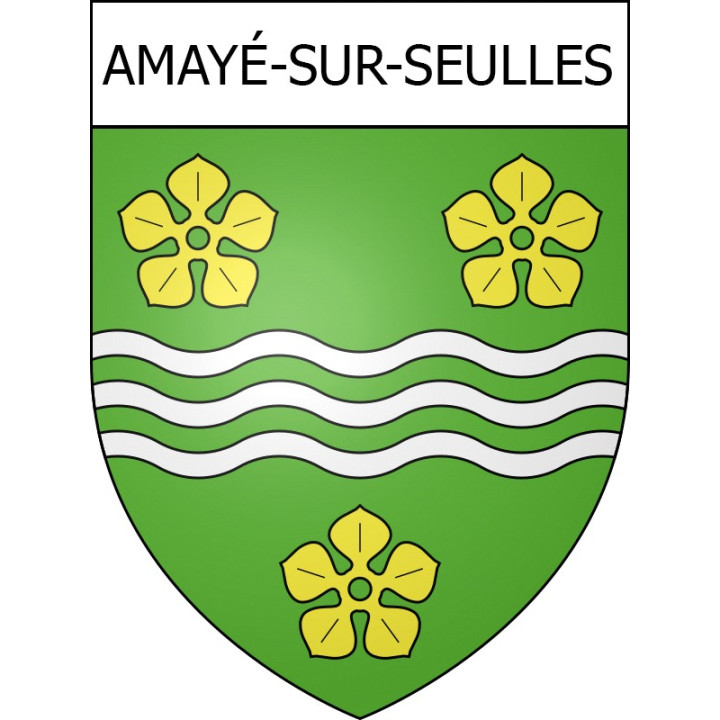 Pegatinas escudo de armas de Amayé-sur-Seulles adhesivo de la etiqueta engomada