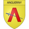 Pegatinas escudo de armas de Anguerny adhesivo de la etiqueta engomada