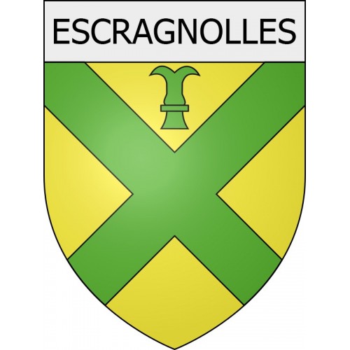 escragnolles 06 ville Stickers blason autocollant adhésif