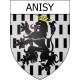 Pegatinas escudo de armas de Anisy adhesivo de la etiqueta engomada