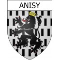 Pegatinas escudo de armas de Anisy adhesivo de la etiqueta engomada