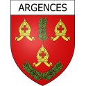 Pegatinas escudo de armas de Argences adhesivo de la etiqueta engomada